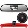 4.3 Inch LCD Mirror + 12 mm Lens Camera Light Brake Car Roof Rear Camera Replacement for IVECO Daily 6 Transporter from 2015-2017 Brake Light Transporter view 1