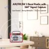 AM/FM/SW1-2 Radio Shortwave Transistor Radio AC or Battery Operated with Best Reception Big Speaker and Precise Tuning Knob with AUX in & 3.5mm Earphone Jack view 2