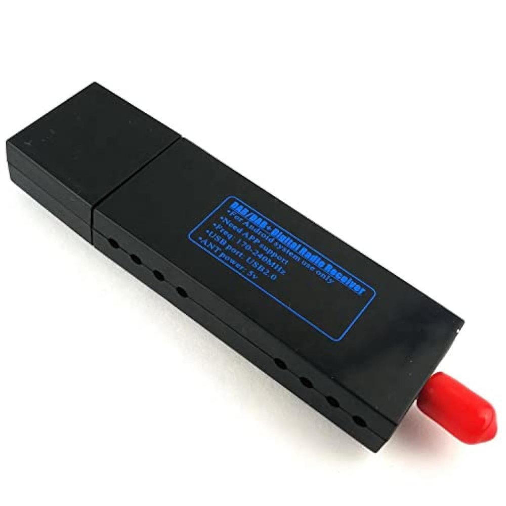 Digital Audio Broadcast Receiver, Portable USB 2.0 RDS DLS Digital Audio Broadcast Digital Audio Broadcast Receiver Adapter with Antenna for Android Car Stereo