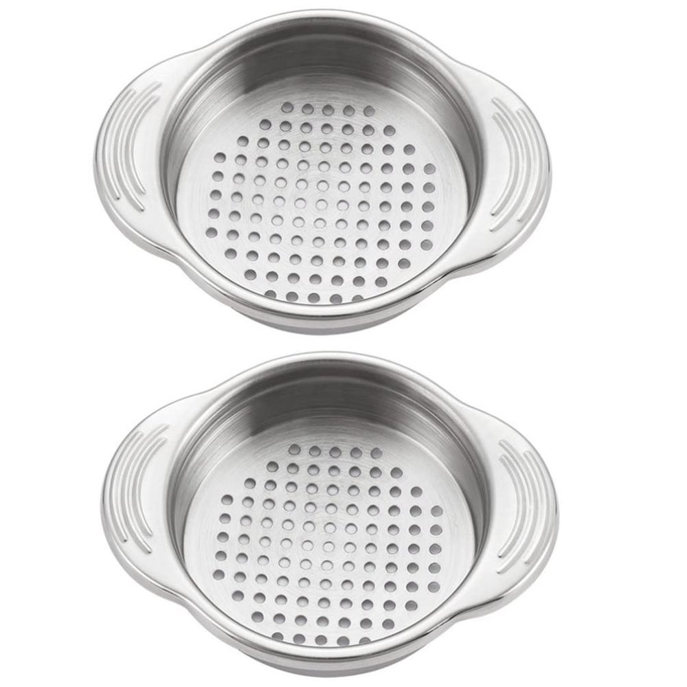2pcs Stainless Steel Can Strainers Practical Draining Tool for Efficient Filtration of Canned Food and Easy Hanging Storage
