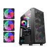 BBNB Gaming Case, Mid - Tower PC Gaming Case ATX/M-ATX/ITX - Front I/O USB 3.0 Port - Acrylic Glass Side Panel - 8 Fan Position - Water-Cooling Ready (Size : 3 Fans) view 1