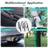 Metal Zip Ties Black 6 inch 304 Stainless Steel Epoxy Coated Locking Cable 220LB 150mm 100pcs Heavy Duty Exhaust Wrap Multi Purpose Binding for machinery, vehicles, farms, cables, pipes,Fence view 2