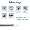 Metal Zip Ties Black 6 inch 304 Stainless Steel Epoxy Coated Locking Cable 220LB 150mm 100pcs Heavy Duty Exhaust Wrap Multi Purpose Binding for machinery, vehicles, farms, cables, pipes,Fence view 3