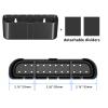 suptek Remote Control Holder Wall MountHole-Free TV Remote Holder for 3 or 4 Remotes, Black, Quantity 2S4B2 view 3