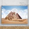 7x5FT Pyramid Backdrop Africa Desert Ancient Civilization Country Egypt Pyramid Photography Backdrop The Great Sphinx Backdrop for Nature Scenic Desert Travel Tour Photo Shooting Props Wallpaper view 2
