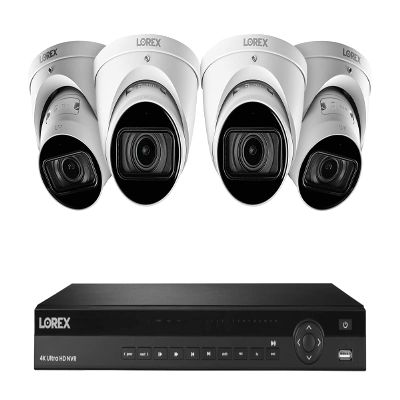 16-Channel Nocturnal NVR System with 4K (8MP) Smart IP Optical Zoom Dome Security Cameras with Real-Time 30FPS Recording and Listen-in Audio 4 / White