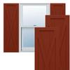 15"W x 55"H True Fit PVC Single X-Board Farmhouse Fixed Mount Shutters, Pepper Red (Per Pair - Hardware Not Included) view 1