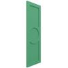 18"W x 32"H True Fit PVC Center Circle Arts & Crafts Fixed Mount Shutters, Lilly Pads (Per Pair - Hardware Not Included) view 2