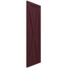 Ekena Millwork TFP001FH18X070WR True Fit PVC Single X-Board Farmhouse Fixed Mount Shutters, (Per Pair-Hardware Not Included), 18-in. W x 70-in. H, Wine Red view 2
