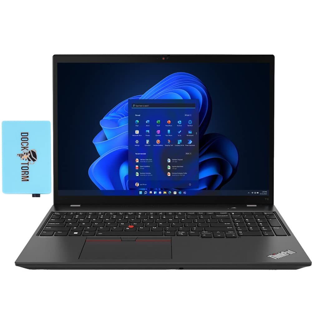 Lenovo ThinkPad T16 Gen 1 16.0" Business Wide UXGA (1920x1200) IPS Laptop (Intel i5-1235U 10-Core, 16GB RAM, 512GB PCIe SSD, Intel UHD, WiFi, Bluetooth, Backlit KB, Win 11 Pro) w/Hub
