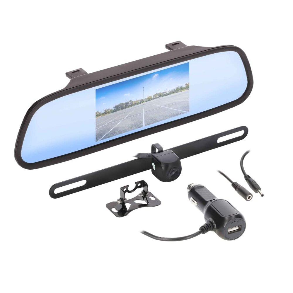iBeam by Metra TE-WKMR43 Wireless Mirror Monitor Camera, 4.3 Inch Display, 65 ft Range