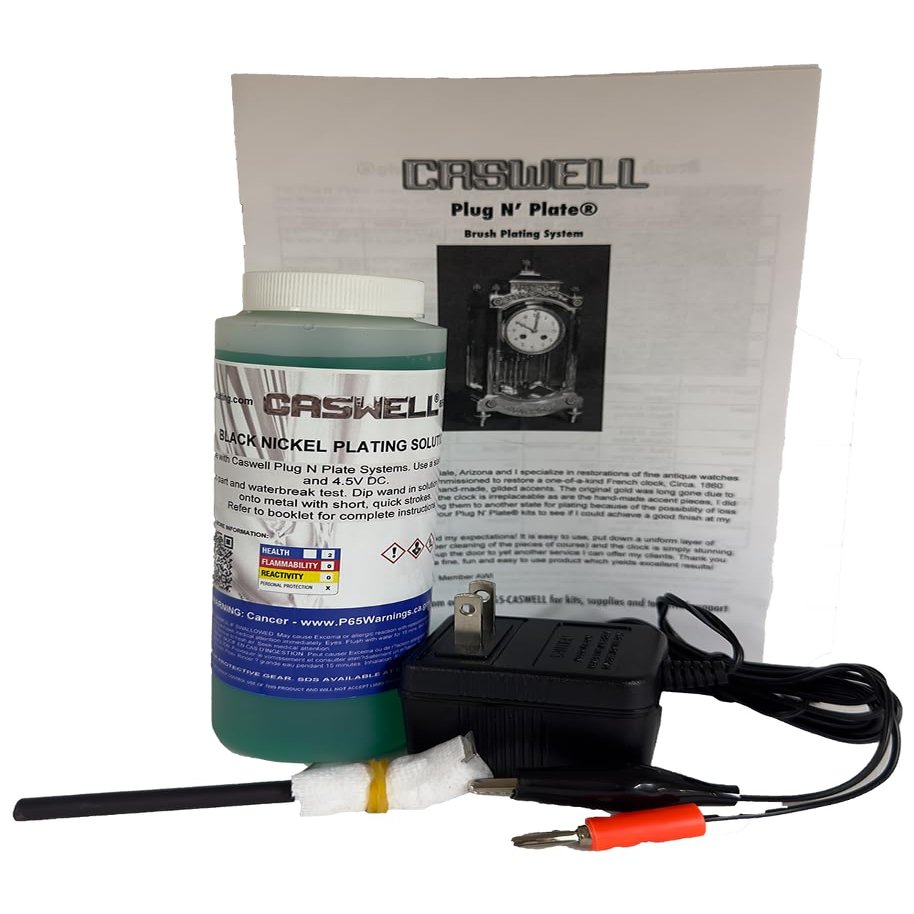 Caswell Plug N' Plate Black Nickel Kit