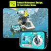 Shimshon Waterproof Camera Waterproof Digital Camera 48MP Image 2.7K Video Underwater Camera for Snorkeling | Dual Screen | 16X Digital Zoom | Flashlight | 10 Feet Waterproof (Blue) view 3