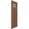 18"W x 29"H True Fit PVC San Antonio Mission Style Fixed Mount Shutters, Burnt Toffee (Per Pair - Hardware Not Included) view 2