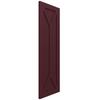 15"W x 34"H True Fit PVC San Carlos Mission Style Fixed Mount Shutters, Wine Red (Per Pair - Hardware Not Included) view 2
