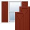 15"W x 35"H True Fit PVC San Carlos Mission Style Fixed Mount Shutters, Pepper Red (Per Pair - Hardware Not Included) view 1