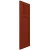 Ekena Millwork 12"W x 64"H True Fit PVC San Miguel Mission Style Fixed Mount Shutters, Pepper Red (Per Pair - Hardware Not Included) view 2