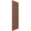 Ekena Millwork 18"W x 76"H True Fit PVC San Juan Capistrano Mission Style Fixed Mount Shutters, Burnt Toffee (Per Pair - Hardware Not Included) view 2