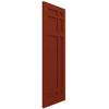 12"W x 34"H True Fit PVC San Juan Capistrano Mission Style Fixed Mount Shutters, Pepper Red (Per Pair - Hardware Not Included) view 2
