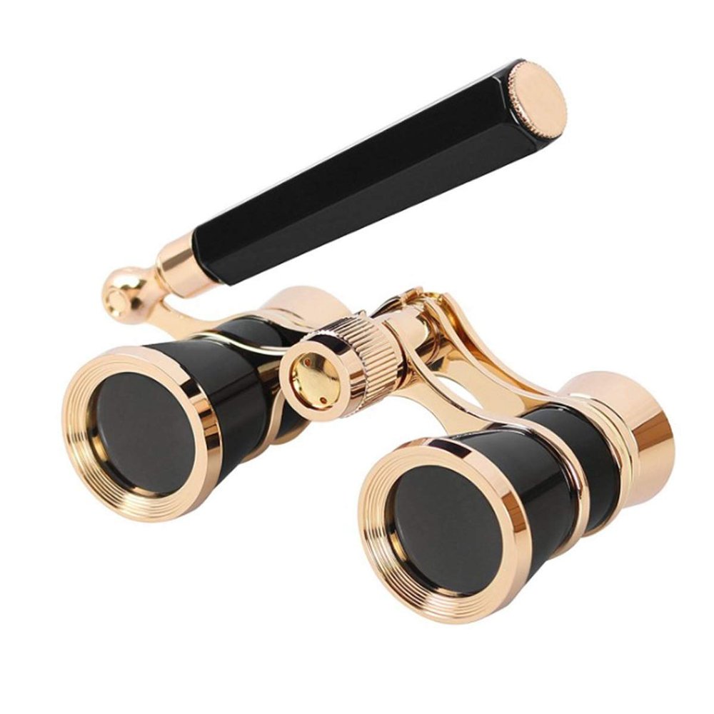 Aroncent Opera Glasses Binoculars 3X25 Compact with Adjustable Handle Theater Glasses, Mini Binocular for Adults Men Women in Opera Musical Concert(Black)