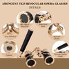 Aroncent Opera Glasses Binoculars 3X25 Compact with Adjustable Handle Theater Glasses, Mini Binocular for Adults Men Women in Opera Musical Concert(Black) view 2