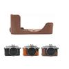 Protective Coffee PU Leather Half Body Cover Base Camera Case for Nikon Z fc Zfc Mirrorless Camera, Coffee, Half Body Case view 1