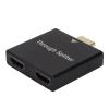 Shanrya Screen Splitter, HDMI Splitter 1 in 2 Out Audio Output Splitter Efficient Use Through Spliter Gold Plated Connectors for LCD, Up Conversion DVD Players, HDTV view 1