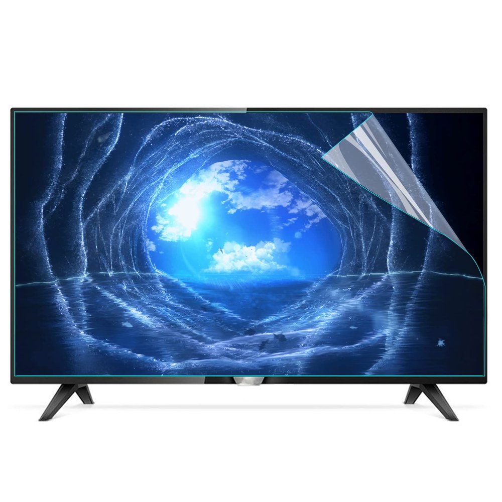 JCSKY Matte Anti Radiation TV Film for 32-75 Inch, Anti Glare Screen Protector Frosted Film Anti-Blue Light Film, 4-Sided Ring Glue, Make The Light Soft Relieve Eye Strain,50"(1101620mm)