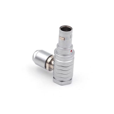 FHG.0B.305 5Pins Aviation Connector, 5 Wire Male Plug Elbow Push-Pull Self-Lock Industrial Camera Device Power Signal Plug Socket (Elbow Plug (FHG.0B.30-), 5 Pin)
