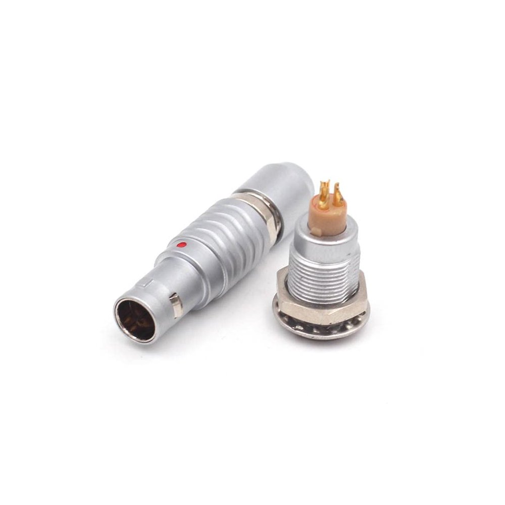 0B 3 Pins Aviation Connector Plug Socket Set, FGG.0B.303.CLAD & Egg.0B.303 3 Wire Push-Pull Self-Lock Industrial Camera Medical Device Power Signal Plug Socket (FGG+Egg.0B30-, 3 Pin)