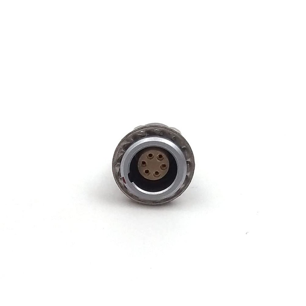 0B Serials 6 pin Aviation Connector Socket, Egg.0B.306 Push-Pull Self-Lock Metal Plug Socket (Rear Nut Socket (Egg.0B.30-), 6 Pin)