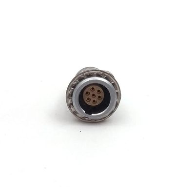 0B Serials 7 pin Aviation Connector Socket, Egg.0B.307 Push-Pull Self-Lock Metal Plug Socket (Rear Nut Socket (Egg.0B.30-), 7 Pin)