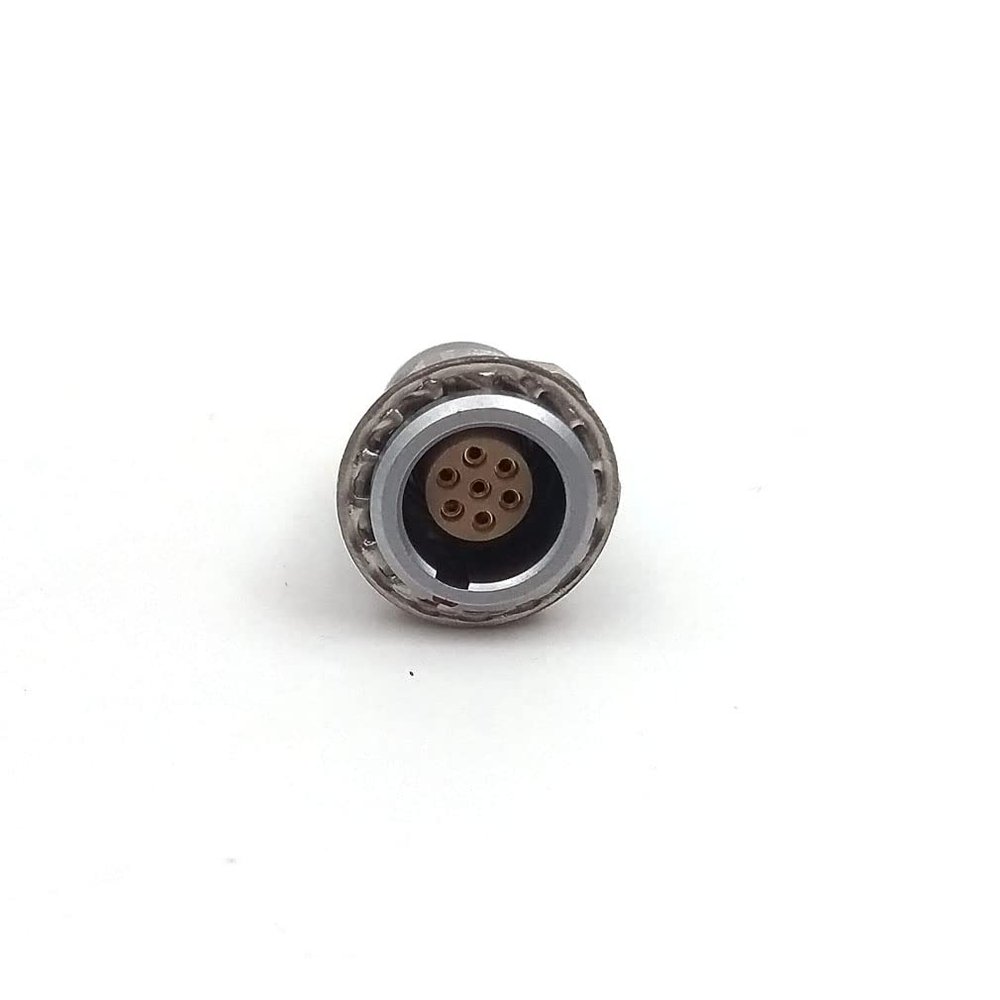 0B Serials 7 pin Aviation Connector Socket, Egg.0B.307 Push-Pull Self-Lock Metal Plug Socket (Rear Nut Socket (Egg.0B.30-), 7 Pin)