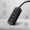 AXAGON Compatible HUE-M1AL Mini USB-A-Hub,4X USB-A 3.2 Gen 1, Silber - 1,2m view 2