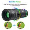 LNOJENR 16x52 Portable Monocular Telescope, Waterproof Compact Monocular Telescope, Optical Zoom HD BAK4 Prism Low Light Vision Wide View, for Star Watching Scenery Bird Watching Travel, Black view 3