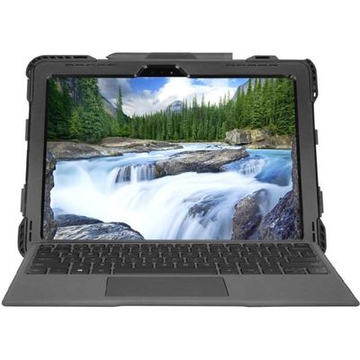 Targus Rugged Case for Dell Latitude 7320 Detachable Military Grade Drop Protection, IP54 Rated, Shoulder & Hand Straps, Kickstand, Stylus Holder Black - THZ892GLZ