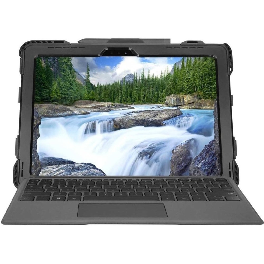 Targus Rugged Case for Dell Latitude 7320 Detachable Military Grade Drop Protection, IP54 Rated, Shoulder & Hand Straps, Kickstand, Stylus Holder Black - THZ892GLZ
