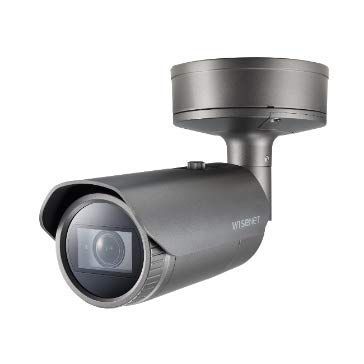 Hanwha Techwin PNO-A9081R 4K HD WDR TVI/AHD/CVI/CVBS Face mask Detection, Social distancing Detection Outdoor Bullet Camera with4.5~10mm(2.2X) Motorized varifocal Lens, BNC Connection