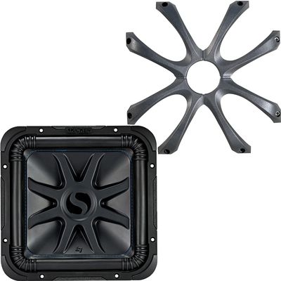 KICKER Subwoofer and Grille Package of 2 Items: 10" Solo-Baric L7S Subwoofer DVC 4-ohm with Metal Grille - 44L7S104 Sub & 08GL710 Grill