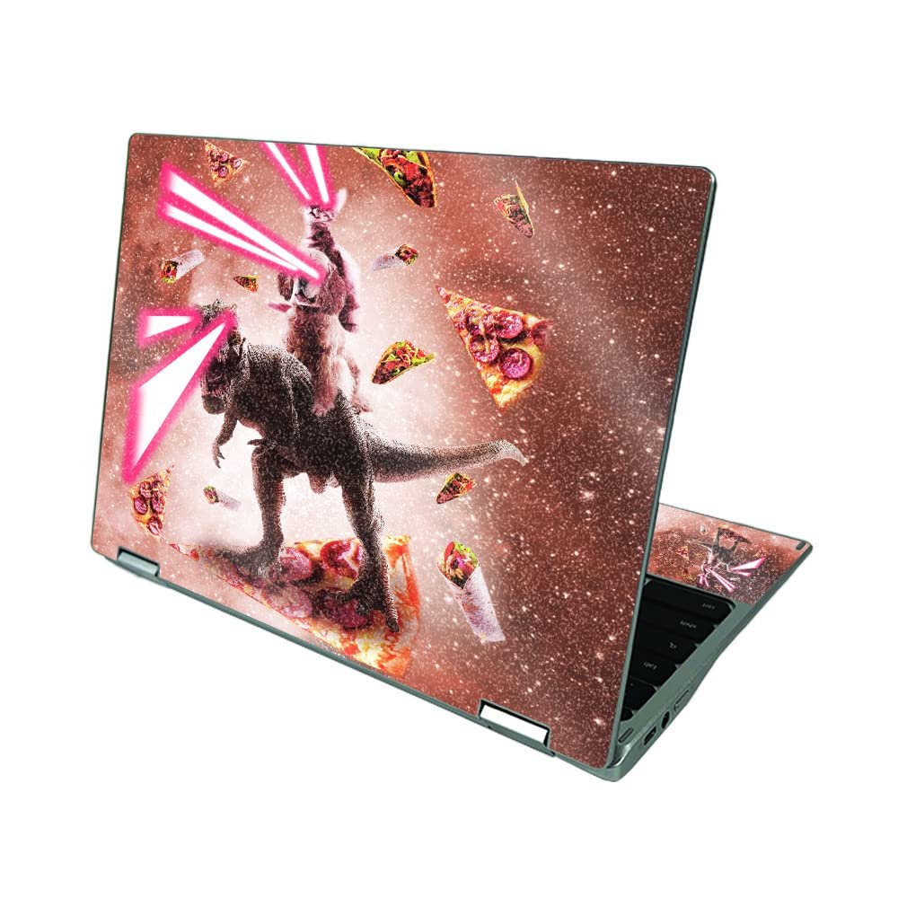 MightySkins Glossy Glitter Skin Compatible with Acer Chromebook CP311 (2021) - Pizza Laser Adventure | Protective, Durable Textured Glossy Glitter Finish | Easy to Apply | Made in The USA