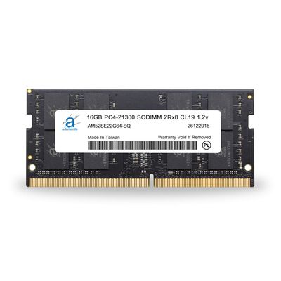 Adamanta 16GB (1x16GB) Compatible for MSI GF63, GF65, GL65, GE75, GF75, GT76, GS75, GP75, Thin, Leopard, Raider, Stealth, Titan DT DDR4 2666MHz PC4-21300 SODIMM 2Rx8 CL19 1.2v Laptop Upgrade DRAM RAM