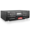 PyleUsa Dual Stereo Cassette Tape Deck-Double Cassette Recorder w/ MP3 Music Converter, RCA for Recording, Dubbing, USB, Retro Design - for Standard/CrO2 Tapes, Home Use view 1