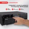 PyleUsa Dual Stereo Cassette Tape Deck-Double Cassette Recorder w/ MP3 Music Converter, RCA for Recording, Dubbing, USB, Retro Design - for Standard/CrO2 Tapes, Home Use view 2