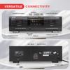 PyleUsa Dual Stereo Cassette Tape Deck-Double Cassette Recorder w/ MP3 Music Converter, RCA for Recording, Dubbing, USB, Retro Design - for Standard/CrO2 Tapes, Home Use view 4
