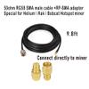 5.8 dbi 915mhz Lora Helium Antenna-21inch with 9.8ft RP-SMA RG58 Cable-for All Brands Helium Hotspot HNT Miner view 4