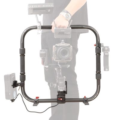 RS 2 Ring Grip,DF DIGITALFOTO RS2 Power Supply System Support Rig Dual Handle Ring Compatible with DJI RS 2 Gimbal,Including ARRI Rosette Adapter and Clamp