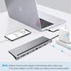 11in1 USB C Hub with 4K HDTV USB3.0 SD/TF Card Reader VGA Rj45 Ethernet 3.5mm Audio and USB C PD Type-C Adapter Dock for MacBook/Pro/Air, iMac and More view 4