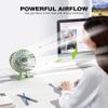 JZCreater USB Desk Fan, Mini Fan Portable, 3 Speeds Desktop Table Cooling Fans, Plug in Power Fans, Rotation Strong Wind, Quiet Personal Small Fan for Home Desktop Office Travel Bedroom, Army Green view 2