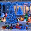 JMEXSUSS 163 FT 500 LED Blue Christmas Lights Outdoor, Waterproof Blue String Light Plug in, 8 Modes Clear Wire Christmas String Lights for Tree Yard Patio House Party Decorations view 3