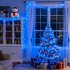 JMEXSUSS 163 FT 500 LED Blue Christmas Lights Outdoor, Waterproof Blue String Light Plug in, 8 Modes Clear Wire Christmas String Lights for Tree Yard Patio House Party Decorations view 4